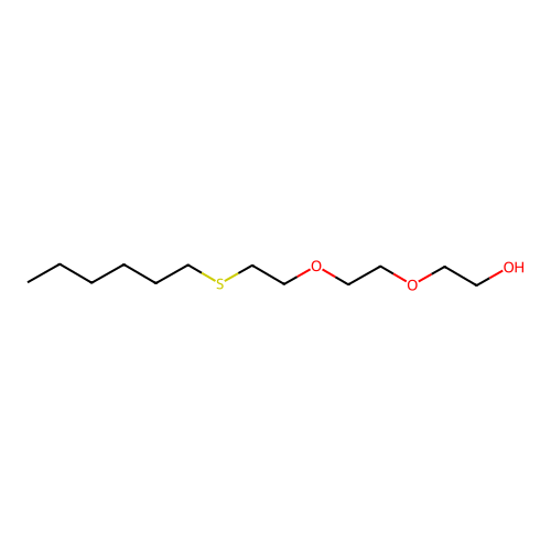 Triethylene glycol, monothio, S-hexyl structure