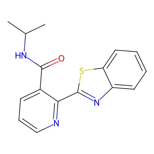 2-(benzo[d]thiazol-2-yl)-N-isopropylnicotinamide structure