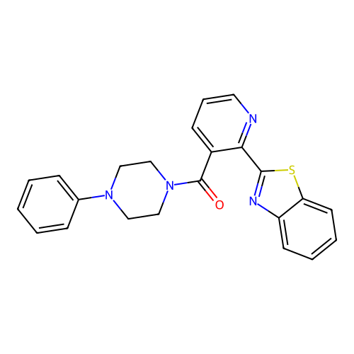 (2-(Benzo[d]thiazol-2-yl)pyridin-3-yl)(4-phenylpiperazin-1-yl)methanone structure