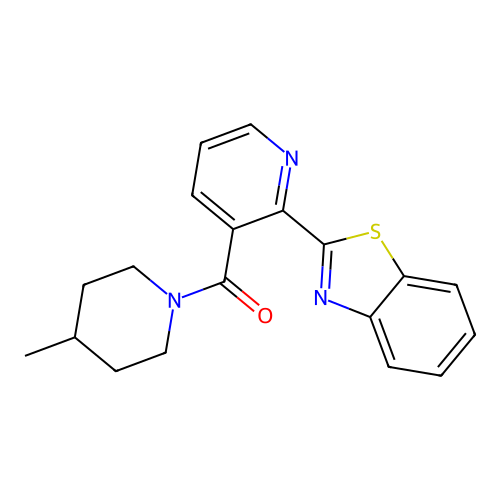 [2-(1,3-Benzothiazol-2-yl)pyridin-3-yl](4-methylpiperidin-1-yl)methanone structure