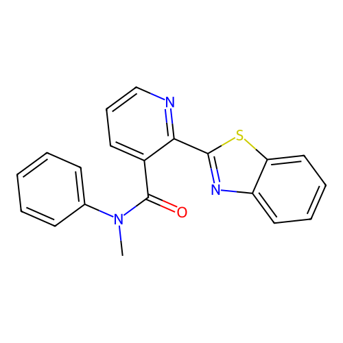 2-(1,3-benzothiazol-2-yl)-N-methyl-N-phenylpyridine-3-carboxamide structure