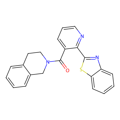 (2-(benzo[d]thiazol-2-yl)pyridin-3-yl)(3,4-dihydroisoquinolin-2(1H)-yl)methanone structure