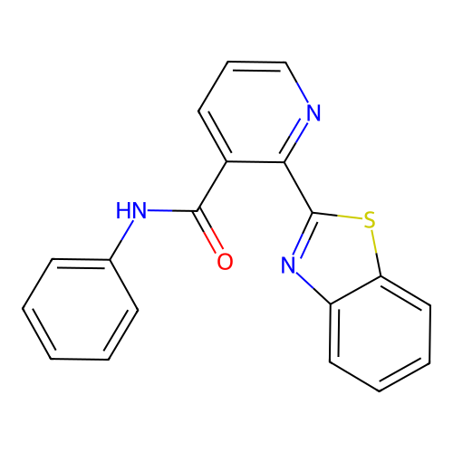 2-(1,3-benzothiazol-2-yl)-N-phenylpyridine-3-carboxamide structure