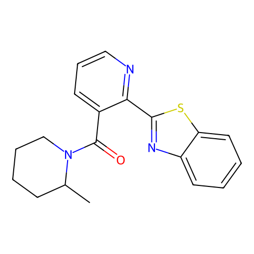 (2-(Benzo[d]thiazol-2-yl)pyridin-3-yl)(2-methylpiperidin-1-yl)methanone structure