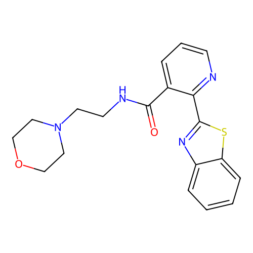 2-(benzo[d]thiazol-2-yl)-N-(2-morpholinoethyl)nicotinamide structure