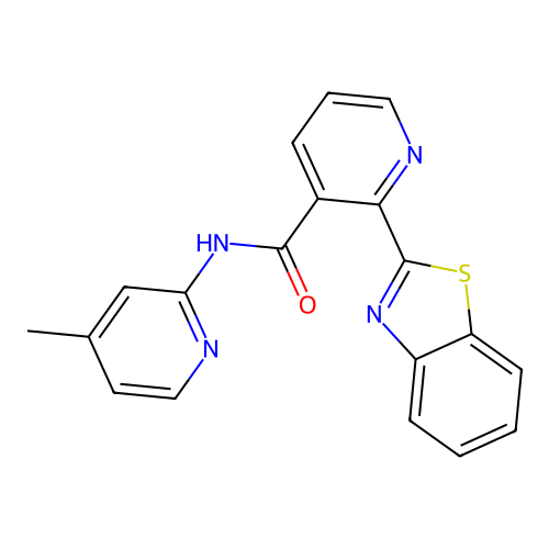 2-(1,3-benzothiazol-2-yl)-N-(4-methylpyridin-2-yl)pyridine-3-carboxamide structure