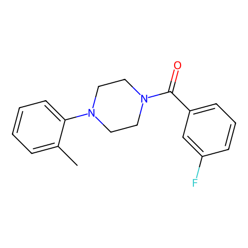 (3-Fluorophenyl)-[4-(2-methylphenyl)piperazin-1-yl]methanone structure