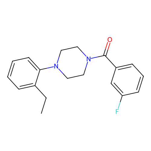 [4-(2-Ethylphenyl)piperazin-1-yl]-(3-fluorophenyl)methanone structure