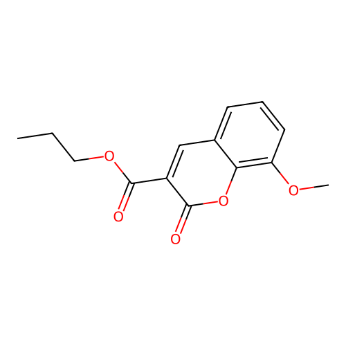 Propyl 8-methoxy-2-oxochromene-3-carboxylate structure
