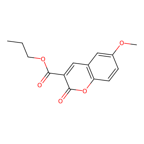 propyl 6-methoxy-2-oxo-2H-chromene-3-carboxylate structure