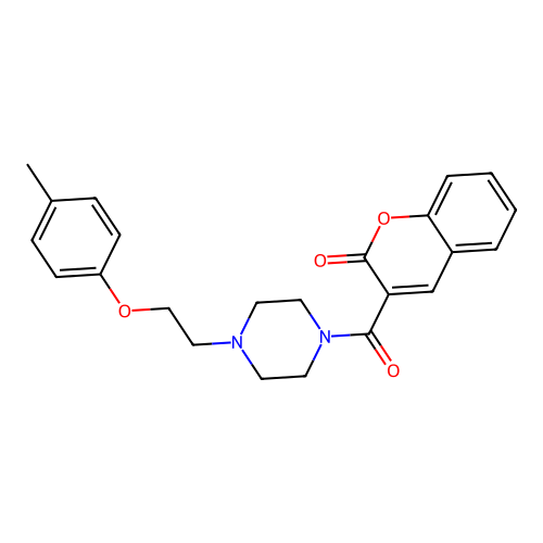 3-[4-[2-(4-Methylphenoxy)ethyl]piperazine-1-carbonyl]chromen-2-one structure