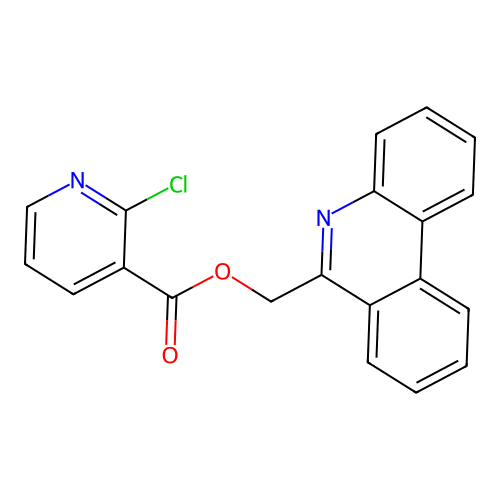 (Phenanthridin-6-yl)methyl 2-chloropyridine-3-carboxylate structure