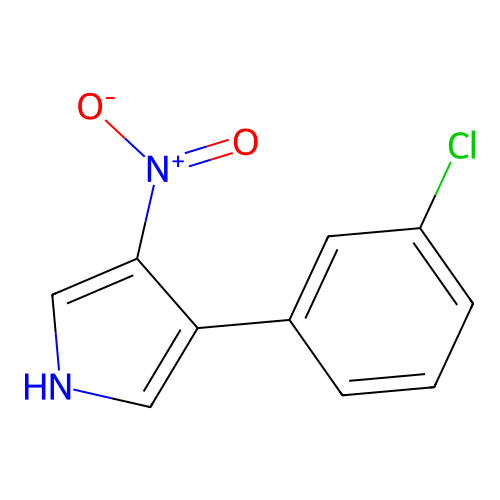 3-(3-chlorophenyl)-4-nitro-1H-pyrrole structure