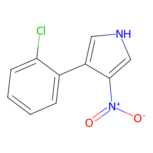3-(2-chlorophenyl)-4-nitro-1H-pyrrole structure
