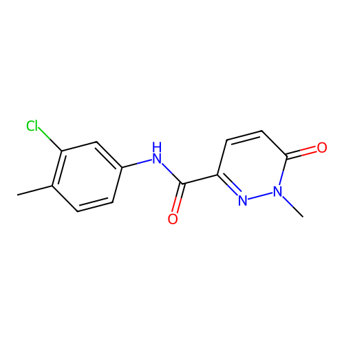 N-(3-chloro-4-methylphenyl)-1-methyl-6-oxo-1,6-dihydropyridazine-3-carboxamide structure
