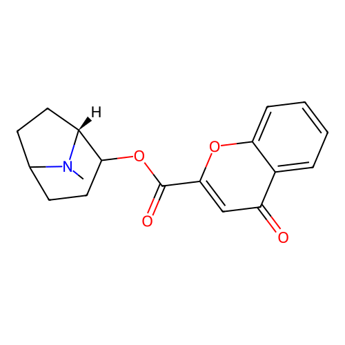 (+)-2-alpha-Tropanyl chromone-2-carboxylate structure
