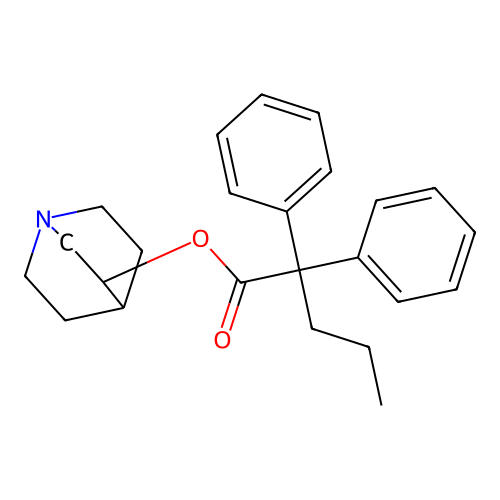 Valeric acid, 2,2-diphenyl-, 3-quinuclidinyl ester, (+-)- structure