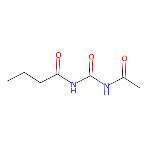 N-(乙酰氨基甲酰基)丁酰胺 structure