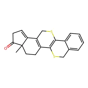 1,6-Dithiabenz(3,4)estra-3,5(10),8,14-tetraen-17-one structure