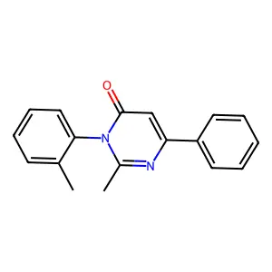 4(3H)-Pyrimidinone, 2-methyl-3-(2-methylphenyl)-6-phenyl- structure