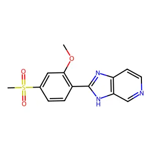 2-(2-methoxy-4-methylsulfonylphenyl)-3H-imidazo[4,5-c]pyridine structure