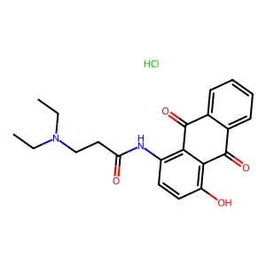 1-(omega-Diethylaminopropylamido)-4-hydroxy-9,10-anthracenedione structure