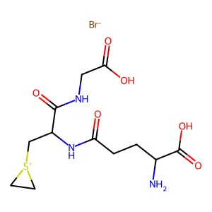 Glycine, N-(N-L-gamma-glutamyl-3-thiiranio-L-alanyl)-, bromide structure
