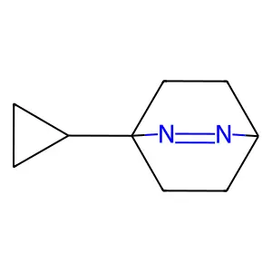 2,3-Diazabicyclo(2.2.2)oct-2-ene, 1-cyclopropyl- structure
