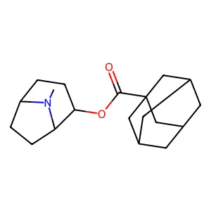 1-alpha-H,5-alpha-H-Tropan-2-alpha-ol, 1-adamantanecarboxylate (ester), (+)- structure