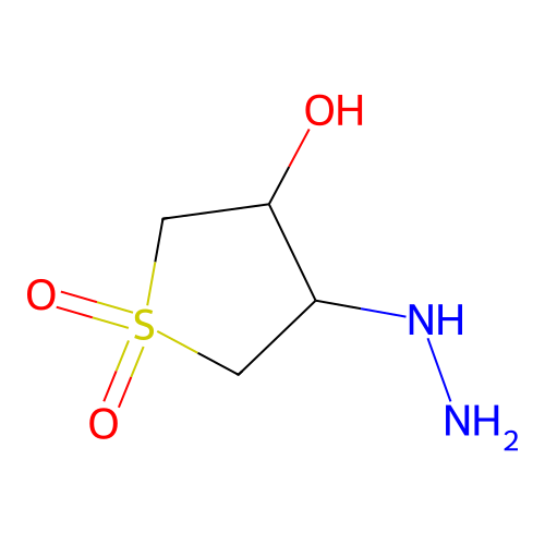 4-Hydrazinyl-1,1-dioxothiolan-3-ol structure