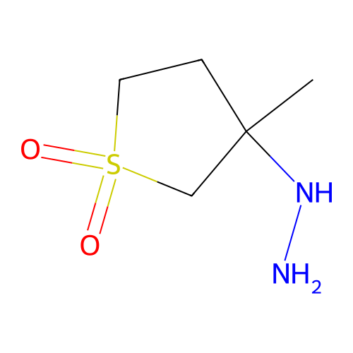 3-Hydrazinyl-3-methyltetrahydrothiophene 1,1-dioxide structure
