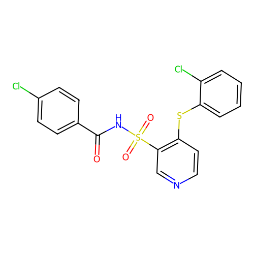 N-(4-chlorobenzoyl)-4-[(2-chlorophenyl)sulfanyl]-3-pyridinesulfonamide structure