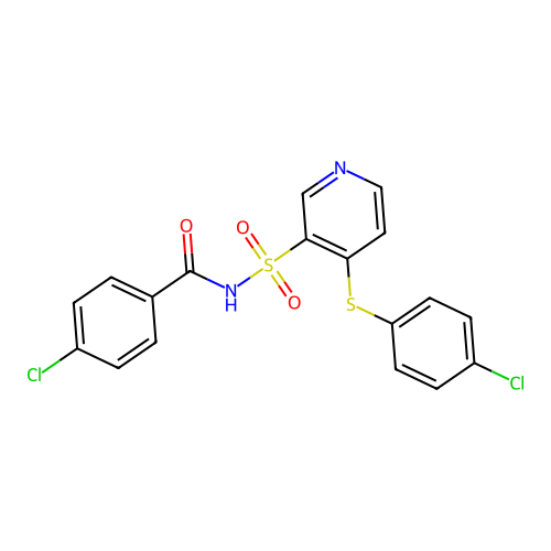 N-(4-chlorobenzoyl)-4-[(4-chlorophenyl)sulfanyl]-3-pyridinesulfonamide structure