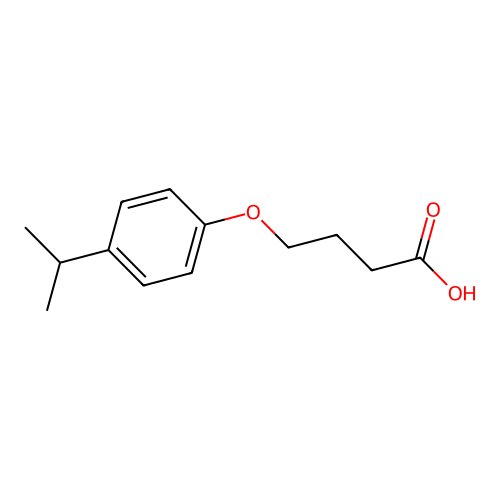 4-[4-(Propan-2-yl)phenoxy]butanoic acid structure