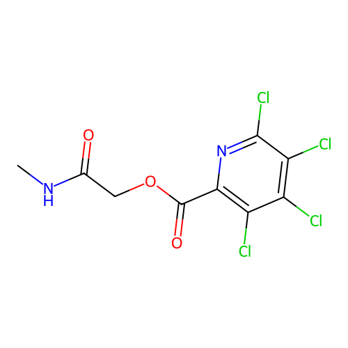 [2-(Methylamino)-2-oxoethyl] 3,4,5,6-tetrachloropyridine-2-carboxylate structure