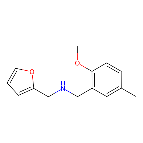 1-(Furan-2-yl)-N-(2-methoxy-5-methylbenzyl)methanamine structure