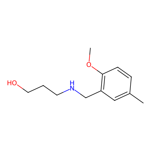 3-[(2-Methoxy-5-methylphenyl)methylamino]propan-1-ol structure