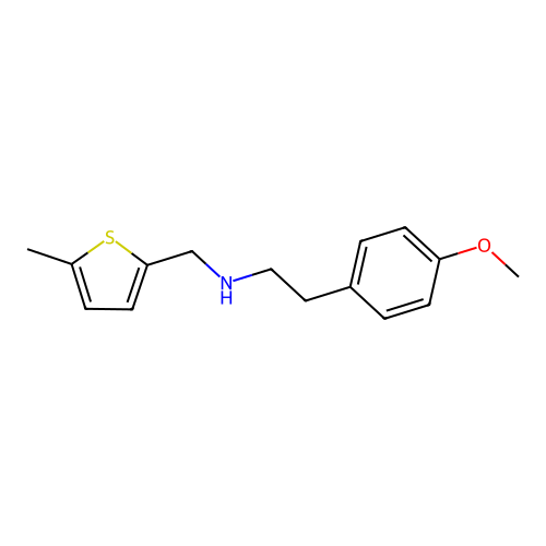 2-(4-methoxyphenyl)-N-[(5-methylthiophen-2-yl)methyl]ethanamine structure