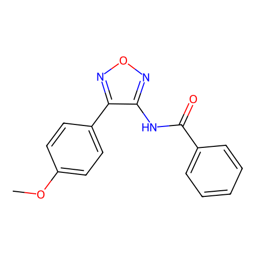 N-[4-(4-methoxyphenyl)-1,2,5-oxadiazol-3-yl]benzamide structure