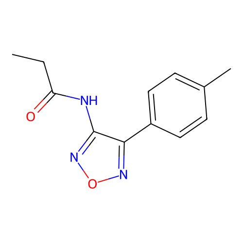 N-[4-(4-methylphenyl)-1,2,5-oxadiazol-3-yl]propanamide structure