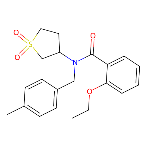 N-(1,1-dioxidotetrahydrothiophen-3-yl)-2-ethoxy-N-(4-methylbenzyl)benzamide structure