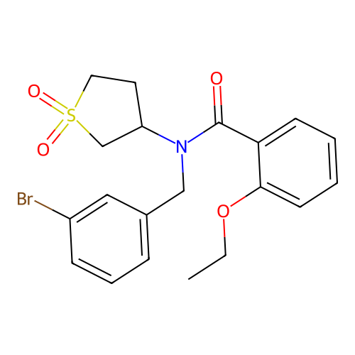 N-(3-bromobenzyl)-N-(1,1-dioxidotetrahydrothiophen-3-yl)-2-ethoxybenzamide structure