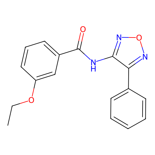 3-ethoxy-N-(4-phenyl-1,2,5-oxadiazol-3-yl)benzamide structure