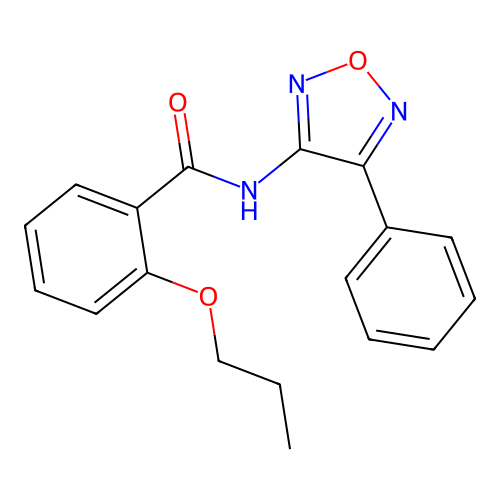 N-(4-phenyl-1,2,5-oxadiazol-3-yl)-2-propoxybenzamide structure