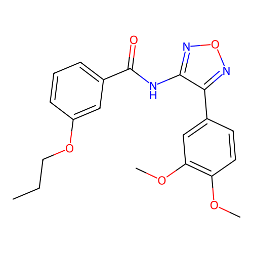 N-[4-(3,4-dimethoxyphenyl)-1,2,5-oxadiazol-3-yl]-3-propoxybenzamide structure