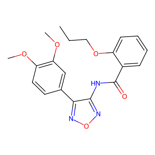 N-[4-(3,4-dimethoxyphenyl)-1,2,5-oxadiazol-3-yl]-2-propoxybenzamide structure