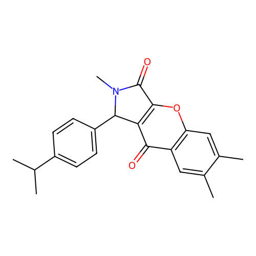 2,6,7-trimethyl-1-(4-propan-2-ylphenyl)-1H-chromeno[2,3-c]pyrrole-3,9-dione structure