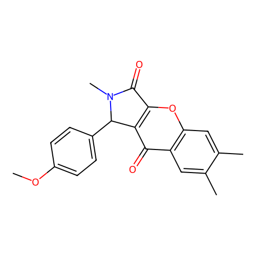 1-(4-Methoxyphenyl)-2,6,7-trimethyl-1,2-dihydrochromeno[2,3-c]pyrrole-3,9-dione structure