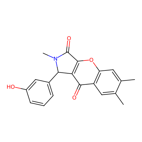 1-(3-Hydroxyphenyl)-2,6,7-trimethyl-1,2-dihydrochromeno[2,3-c]pyrrole-3,9-dione structure