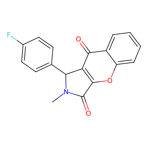 1-(4-Fluorophenyl)-2-methyl-1,2-dihydrochromeno[2,3-c]pyrrole-3,9-dione structure